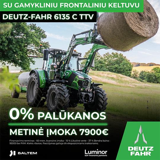 DEUTZ-FAHR 6135 C TTV už 7 900 EUR metinę įmoką ir 0% palūkanų