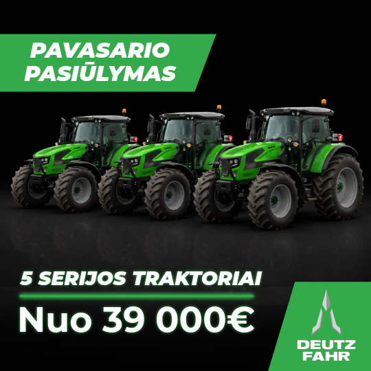 5 serijos traktoriai nuo 39000eur