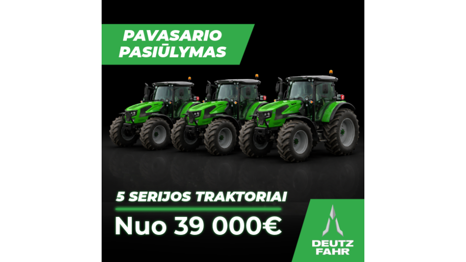 5 serijos traktoriai nuo 39000eur